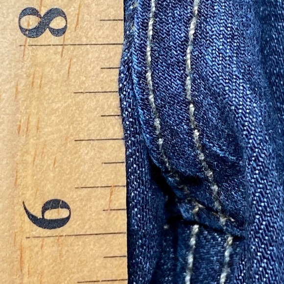 Simply Vera Vera Wang Denim Capri Mid Rise Jeans Size 10 Dark Wash - Picture 8 of 16